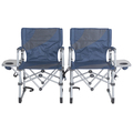 Sportsman Folding Camping Chairs With Side Table, PK2 DCSTSET